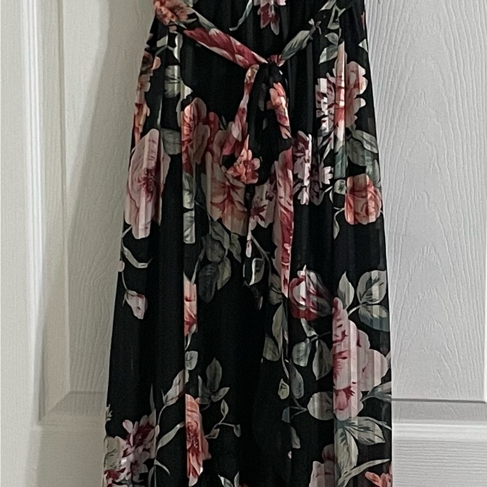 Black Floral long dress